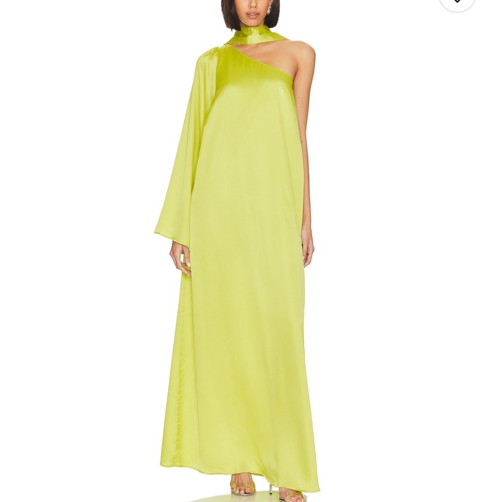 Show Me Your MuMu Get Together Dress Citrine Luxe Satin